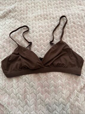 Quince Chocolate Brown Wireless Triangle Bralette